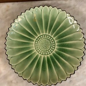 KAFUH-Green Flower Plate-9”